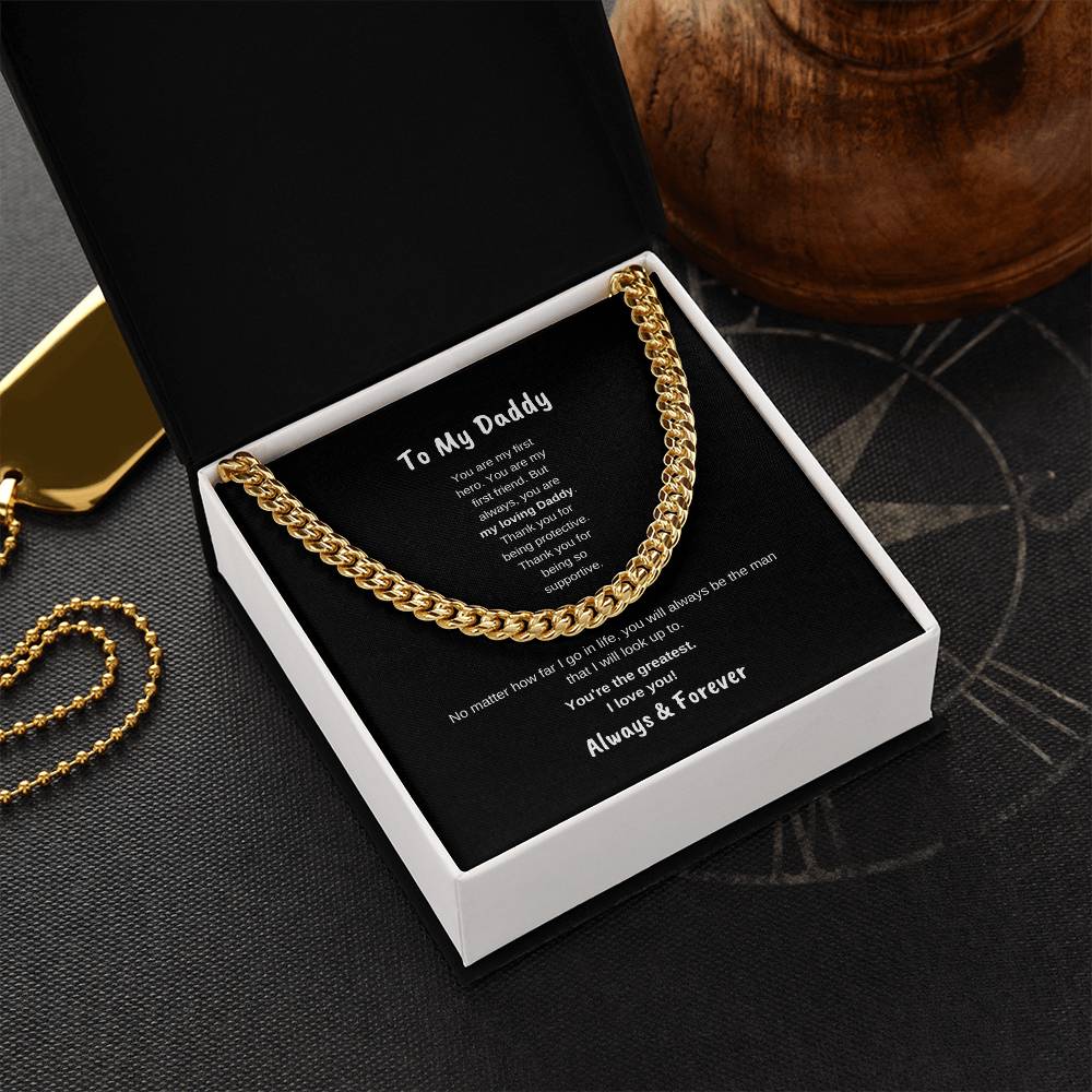 To My Daddy | Cuban Link Necklace