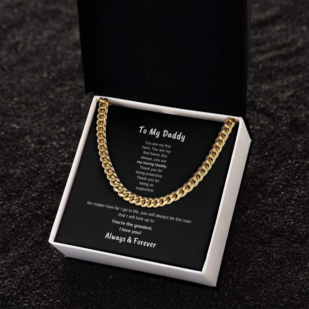 To My Daddy | Cuban Link Necklace