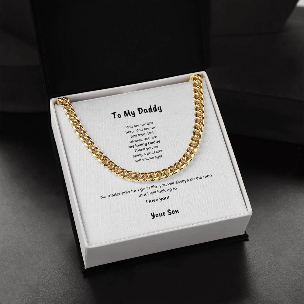 To My Daddy | Cuban Link Necklace