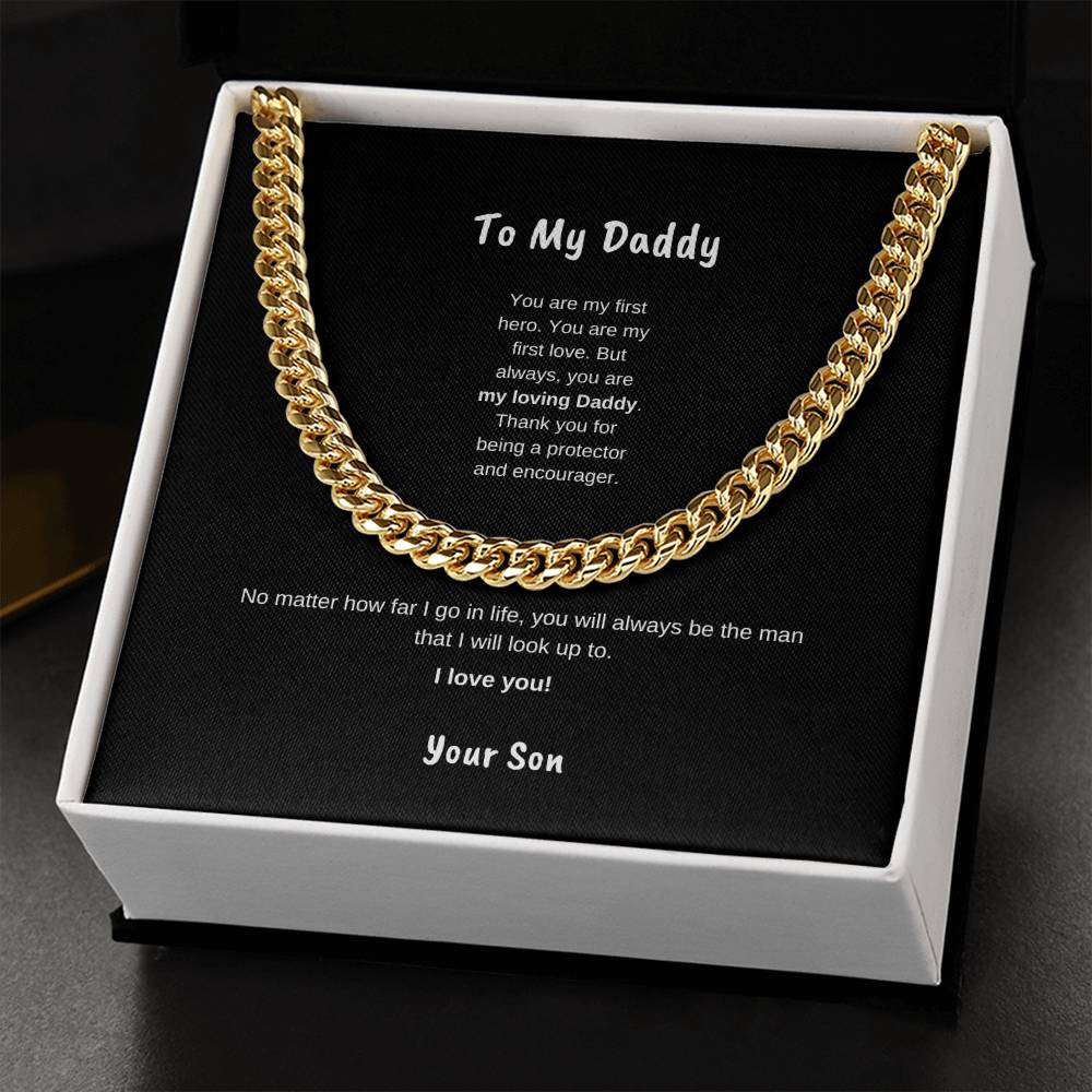 To My Daddy | Cuban Link Necklace