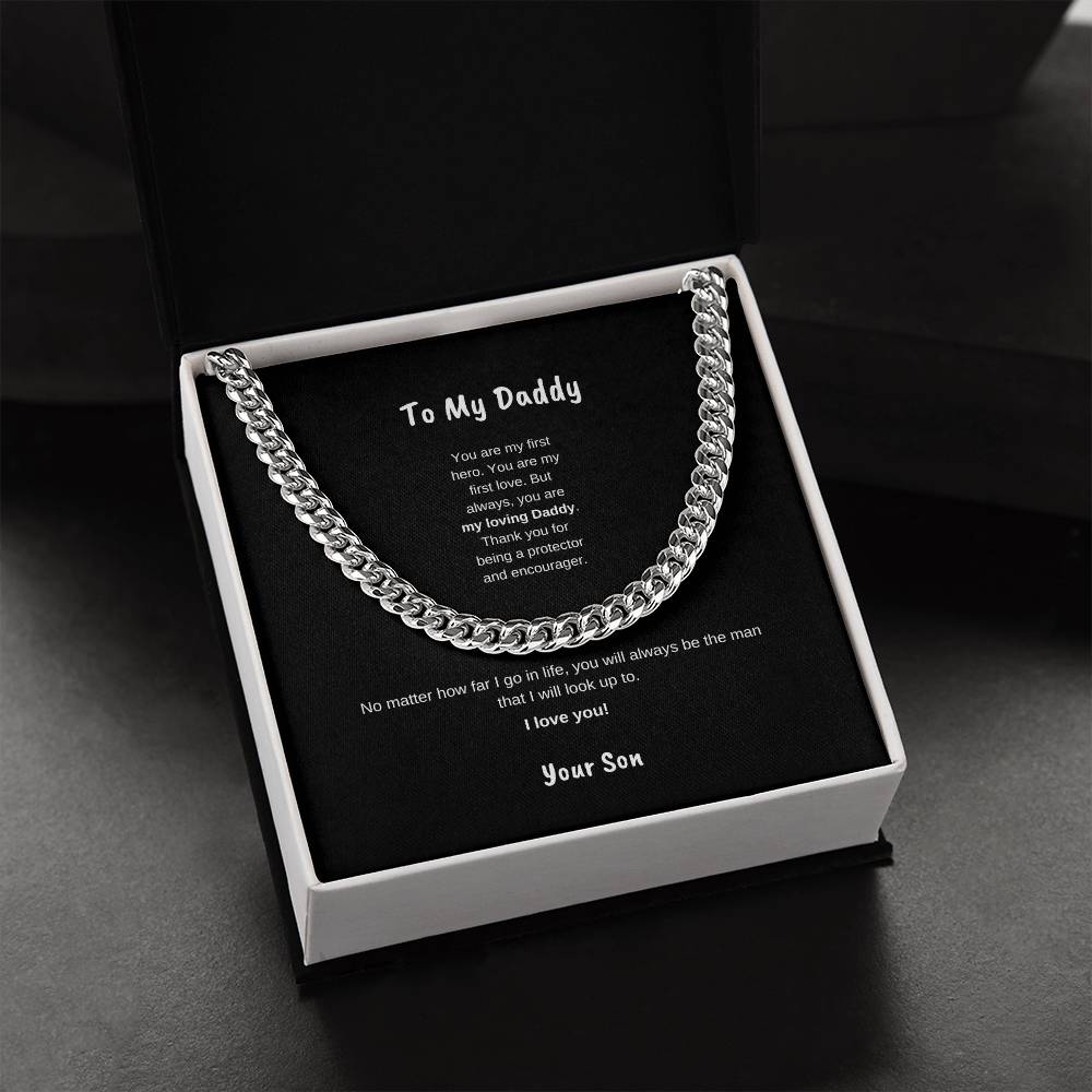 To My Daddy | Cuban Link Necklace