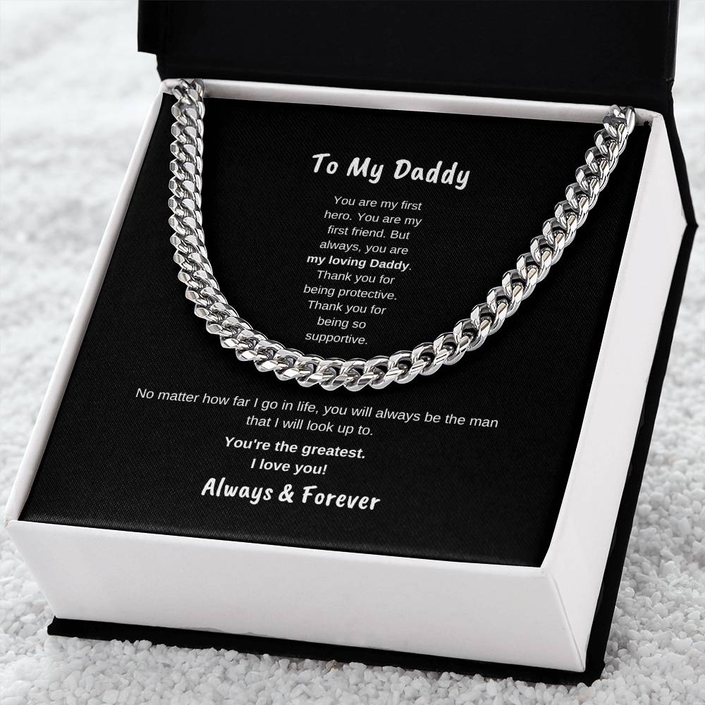 To My Daddy | Cuban Link Necklace