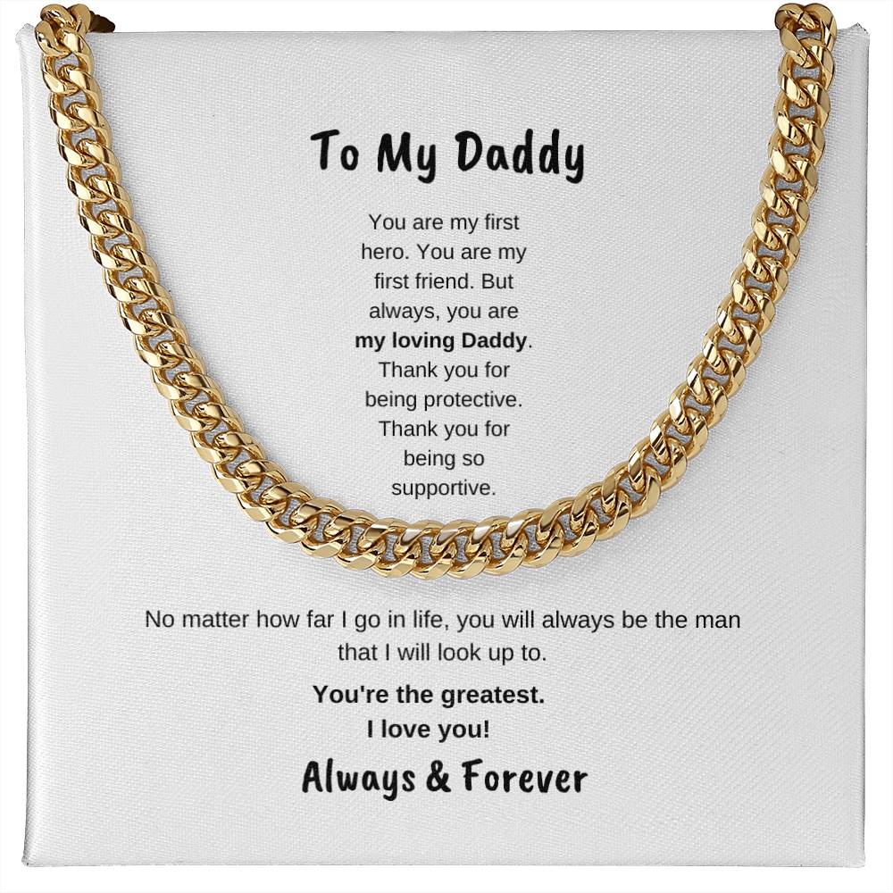 To My Daddy | Cuban Link Necklace
