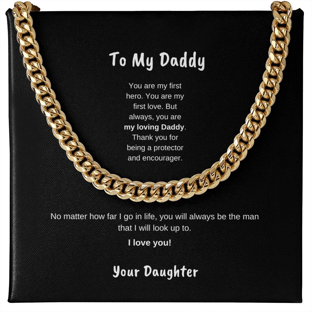 To My Daddy | Cuban Link Necklace