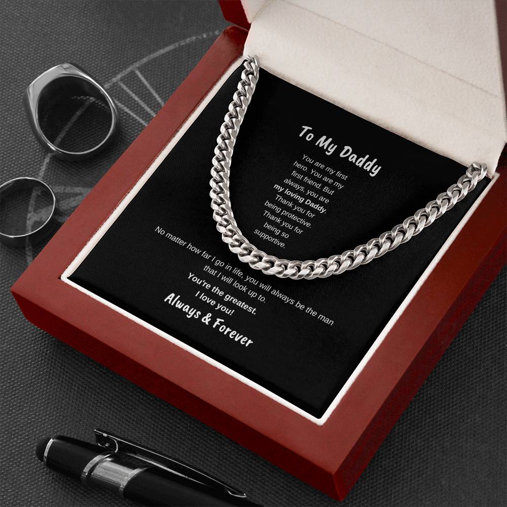 To My Daddy | Cuban Link Necklace