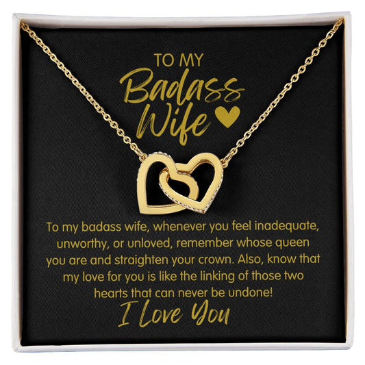 Badass Wife | The Queen - Interlocking Hearts Necklace
