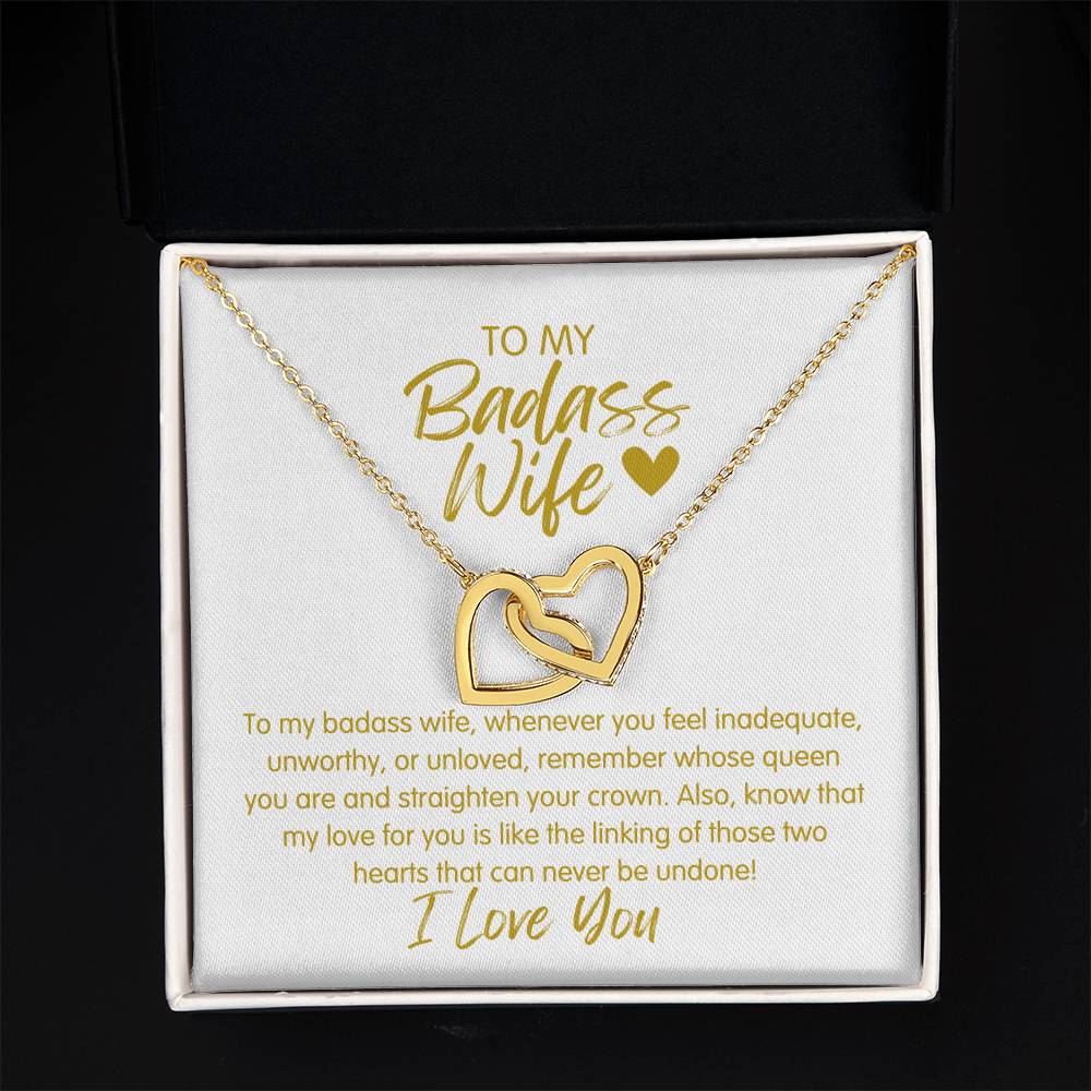 Badass Wife | The Queen - Interlocking Hearts Necklace