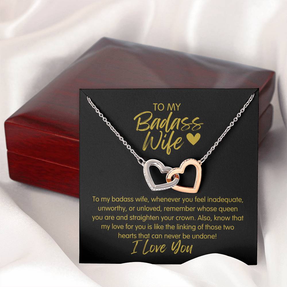 Badass Wife | The Queen - Interlocking Hearts Necklace