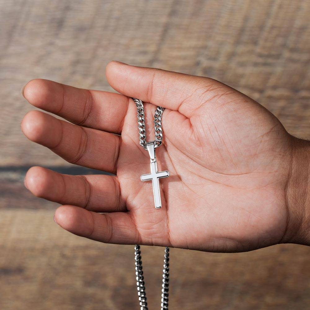 To Our Stepdad | Cross on Cuban Link