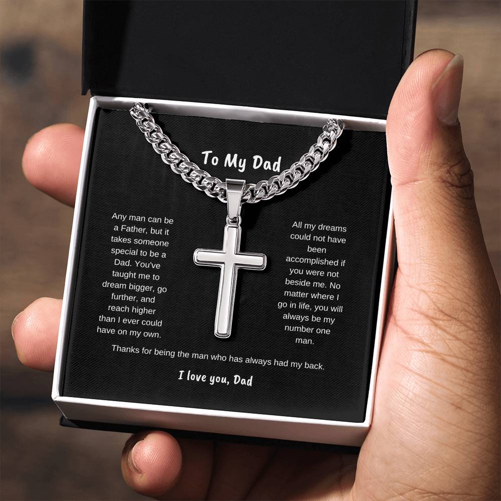 To My Dad | Cross on Cuban Link