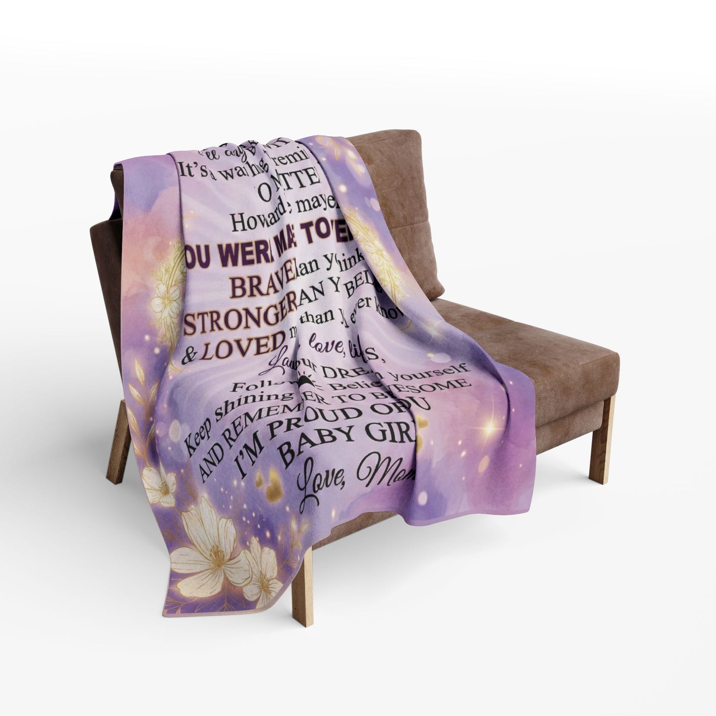 To My Daughter Fleece Blanket — Inspirational "I'm Proud of You" Keepsake