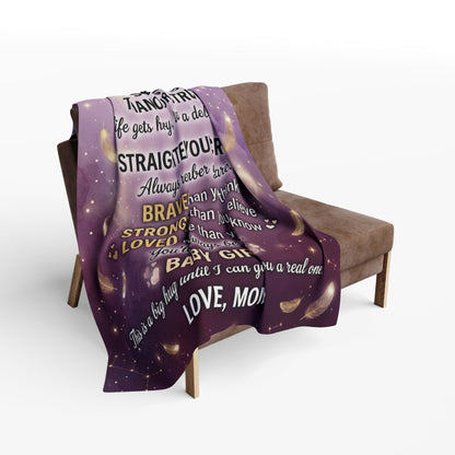 To My Daughter Inspirational Fleece Blanket — 'Your Strength Is Greater Than Your Struggles' Keepsake Throw