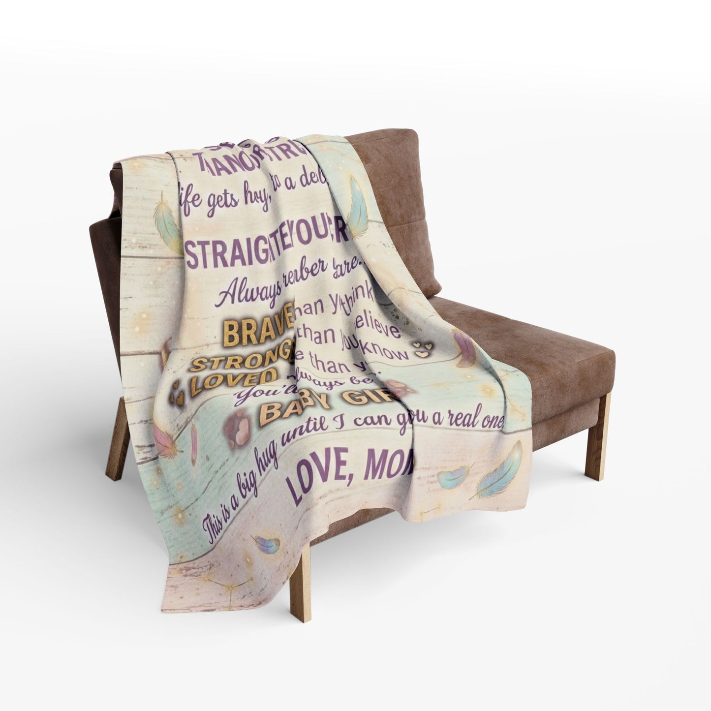 To My Daughter Fleece Blanket — Inspirational Mom Quote Throw