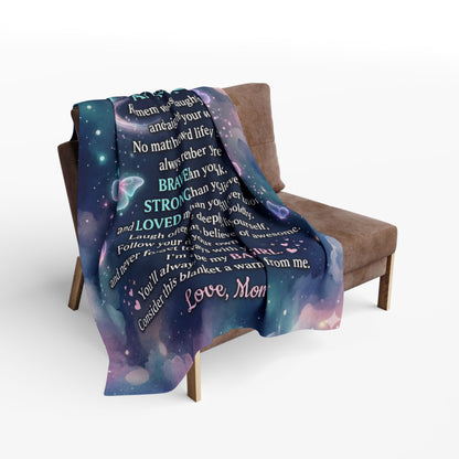 To My Daughter Fleece Blanket — "I Am The Storm" Inspirational Mom Gift