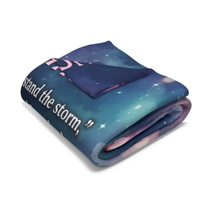 To My Daughter Fleece Blanket — "I Am The Storm" Inspirational Mom Gift
