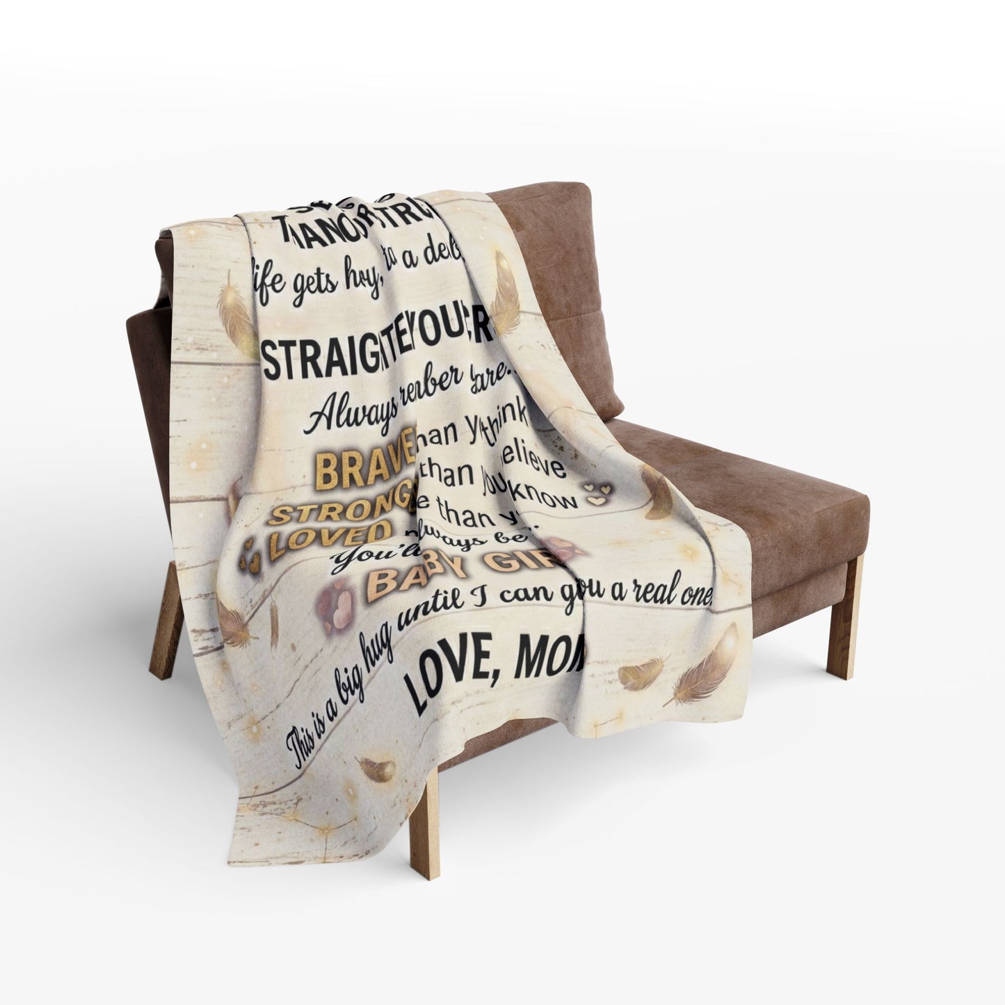 To My Daughter Fleece Blanket — Inspirational Mom Quote Keepsake