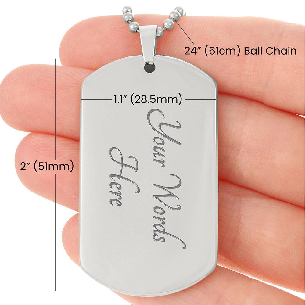 To My Husband | Dogtag Necklace