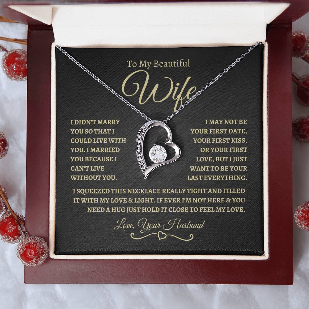 To My Beautiful Wife | Forever Love Necklace - BG