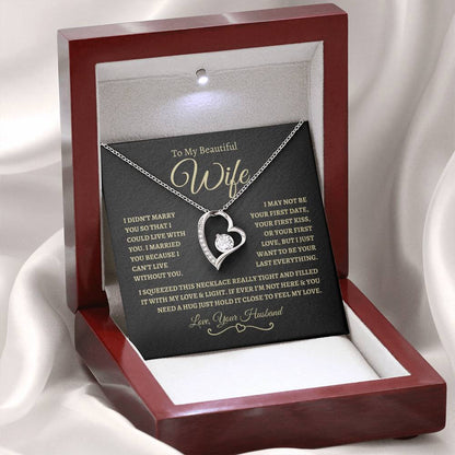 To My Beautiful Wife | Forever Love Necklace - BG