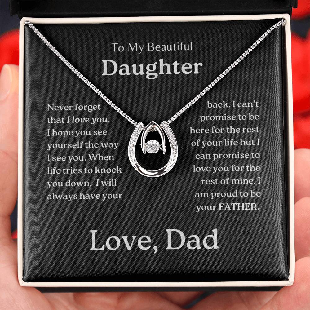 My Daughter | Dad has your back - Blessed to Love Necklace