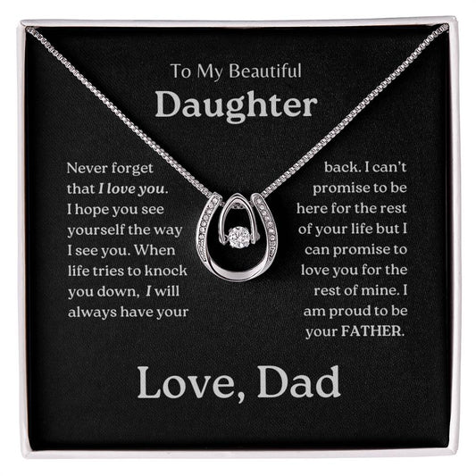 My Daughter | Dad has your back - Blessed to Love Necklace