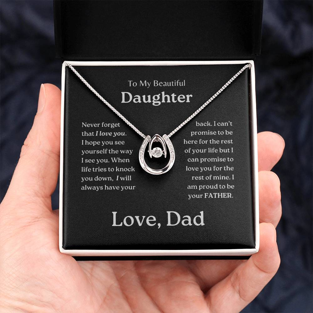 My Daughter | Dad has your back - Blessed to Love Necklace