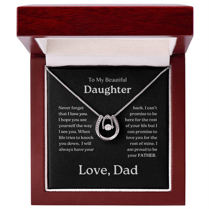 My Daughter | Dad has your back - Blessed to Love Necklace