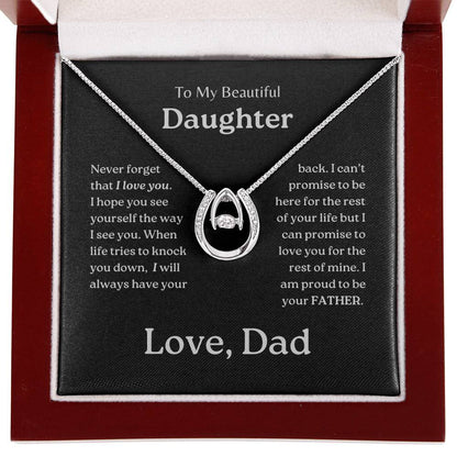 My Daughter | Dad has your back - Blessed to Love Necklace
