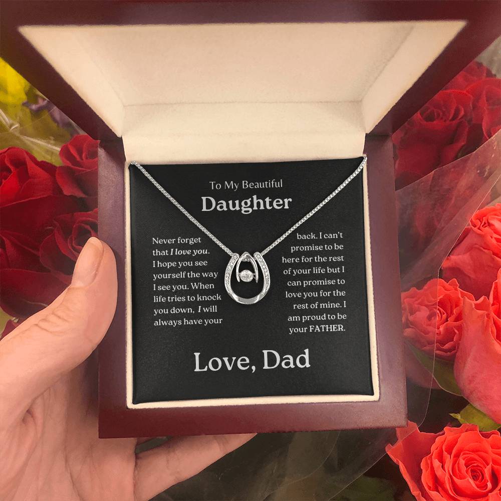 My Daughter | Dad has your back - Blessed to Love Necklace