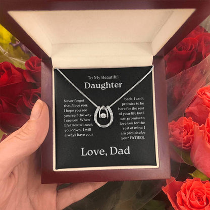 My Daughter | Dad has your back - Blessed to Love Necklace