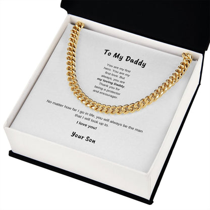 To My Daddy | Cuban Link Necklace