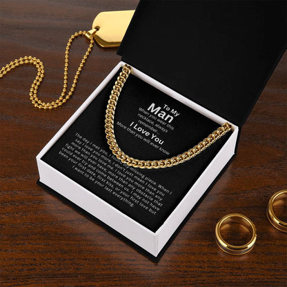 To My Man | My Missing Piece - Cuban Link Chain