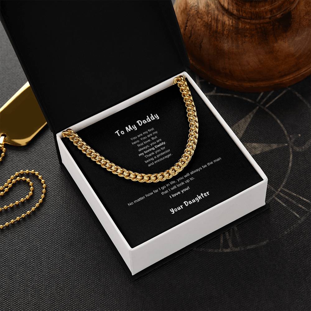 To My Daddy | Cuban Link Necklace