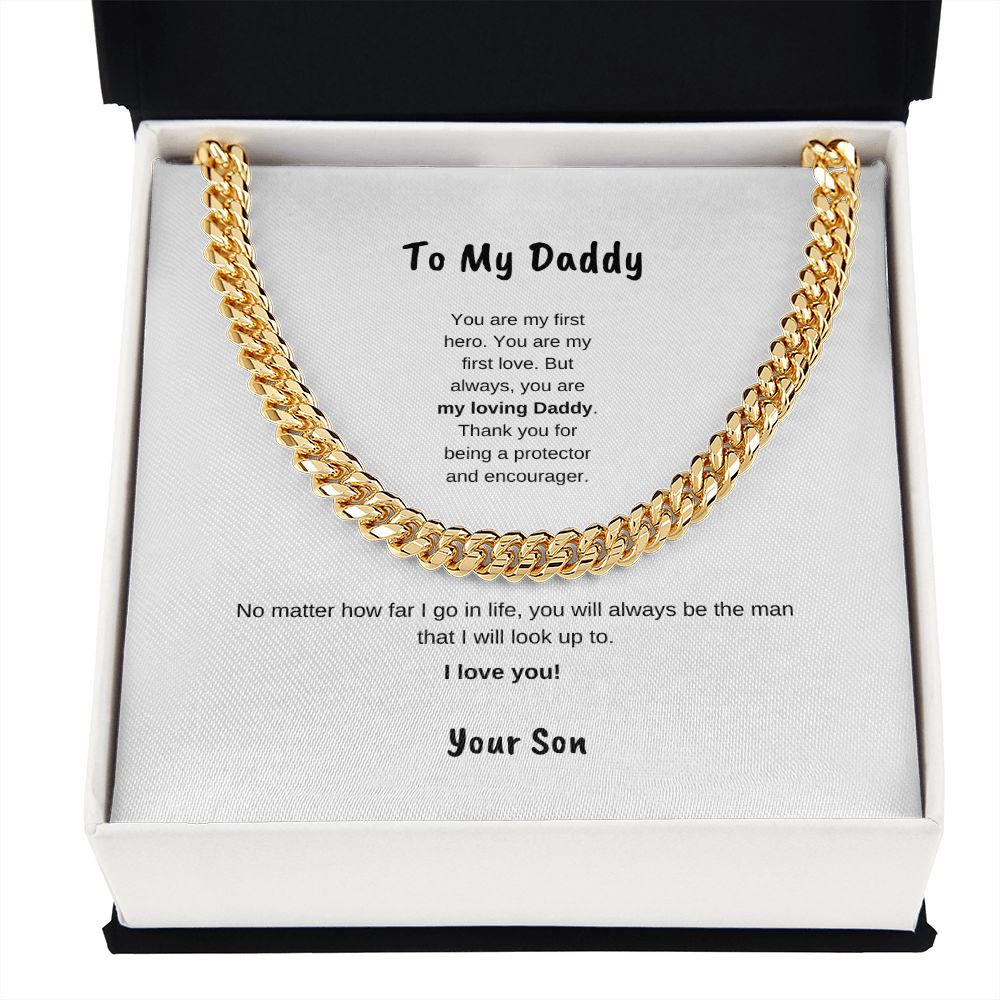 To My Daddy | Cuban Link Necklace
