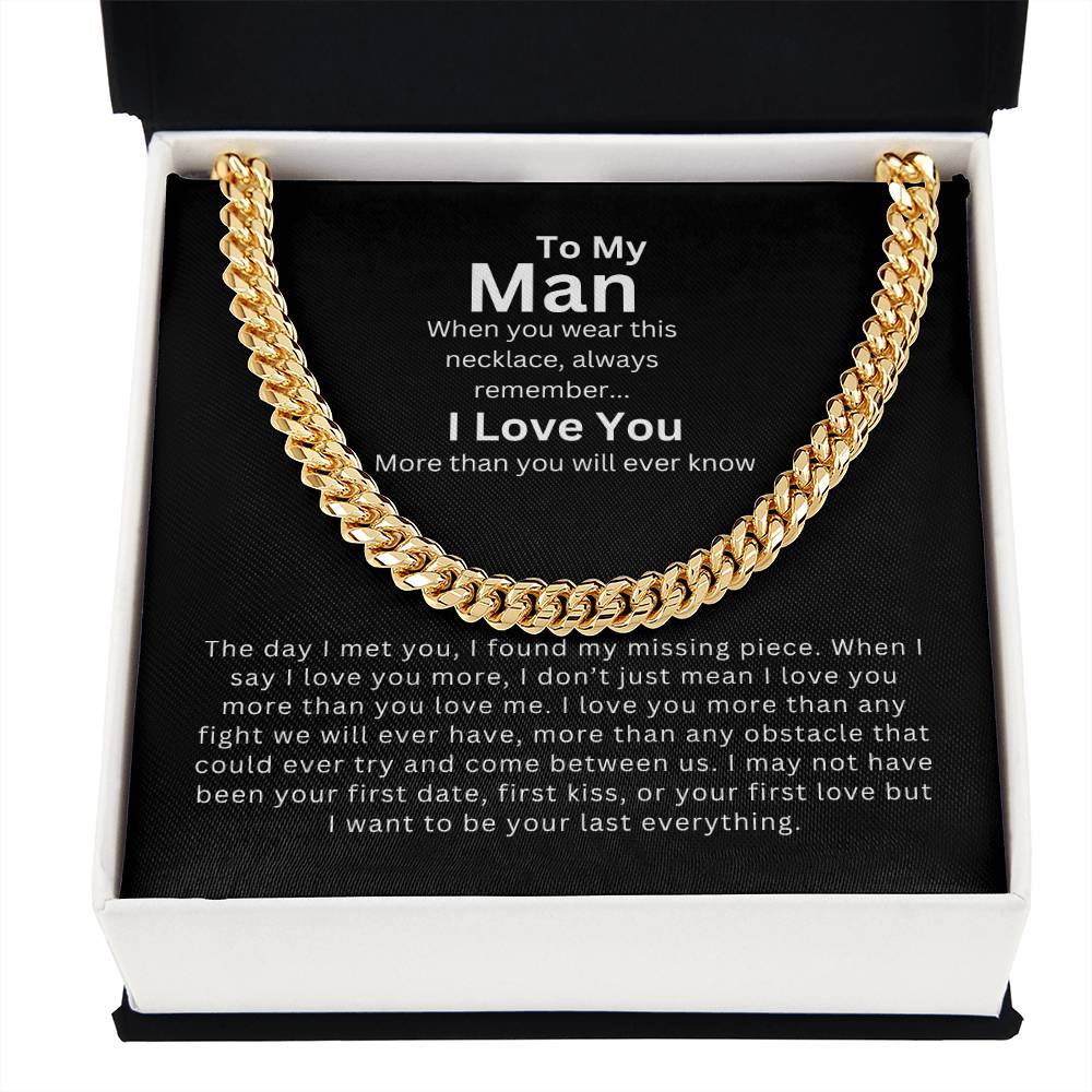To My Man | My Missing Piece - Cuban Link Chain