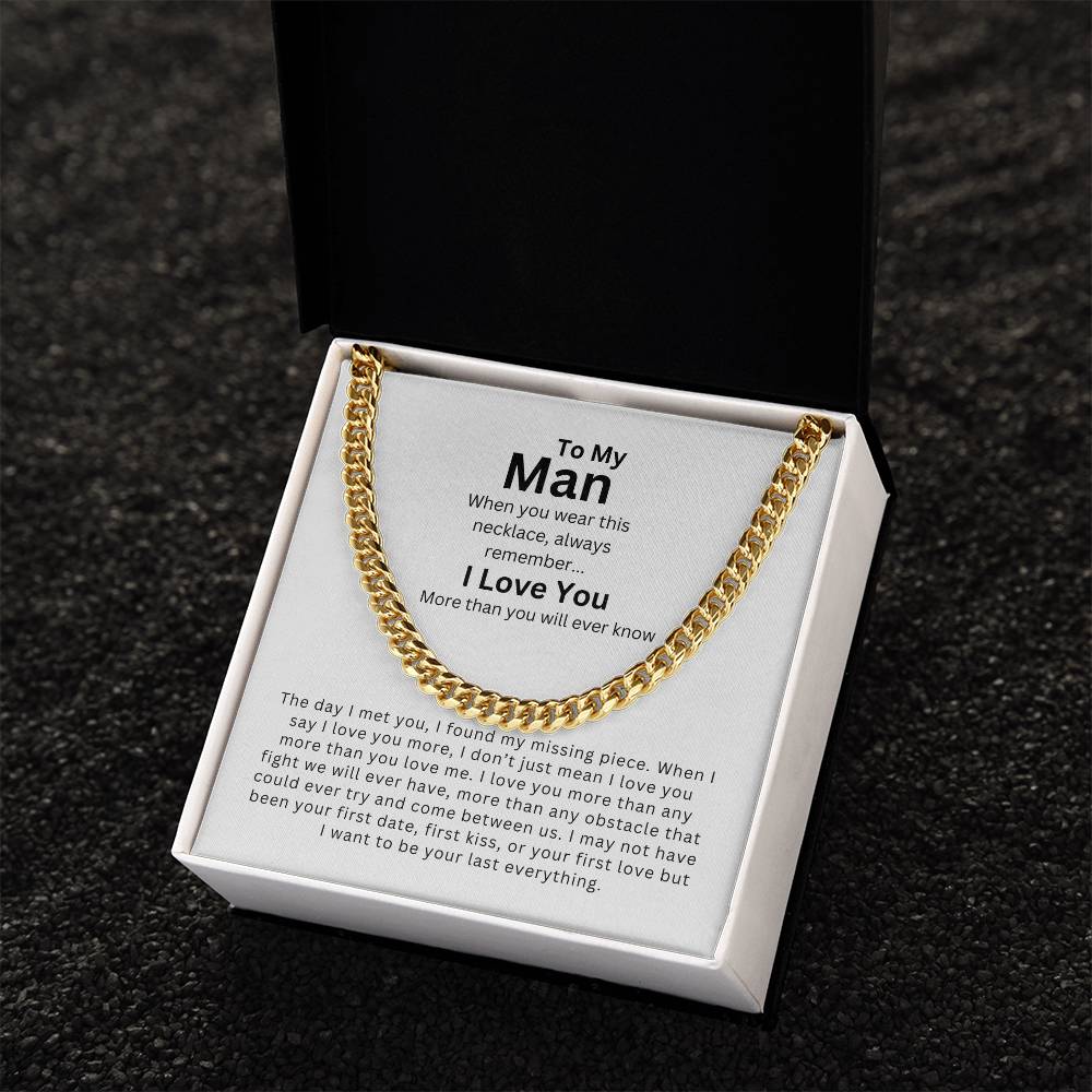 To My Man | My Missing Piece - Cuban Link Chain