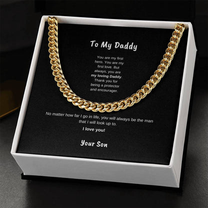 To My Daddy | Cuban Link Necklace