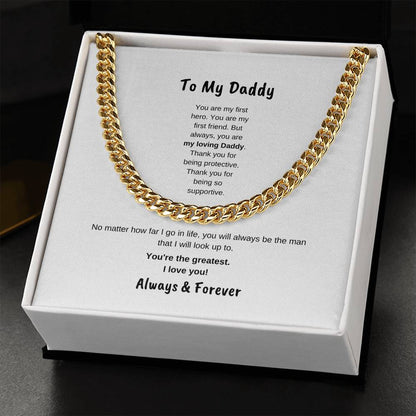 To My Daddy | Cuban Link Necklace