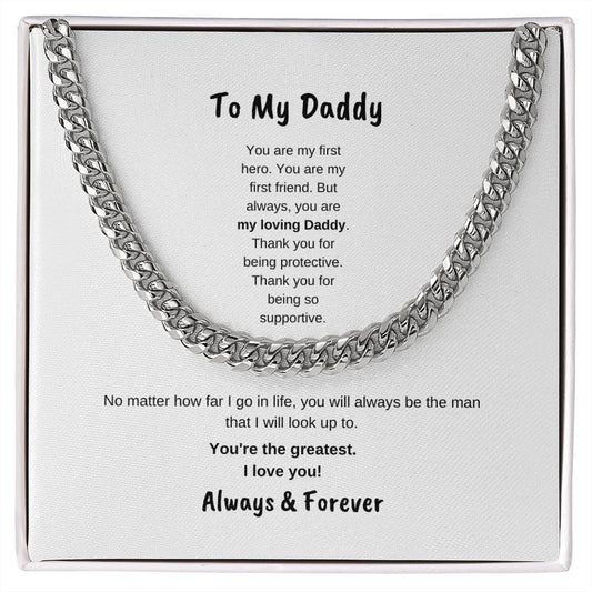 To My Daddy | Cuban Link Necklace