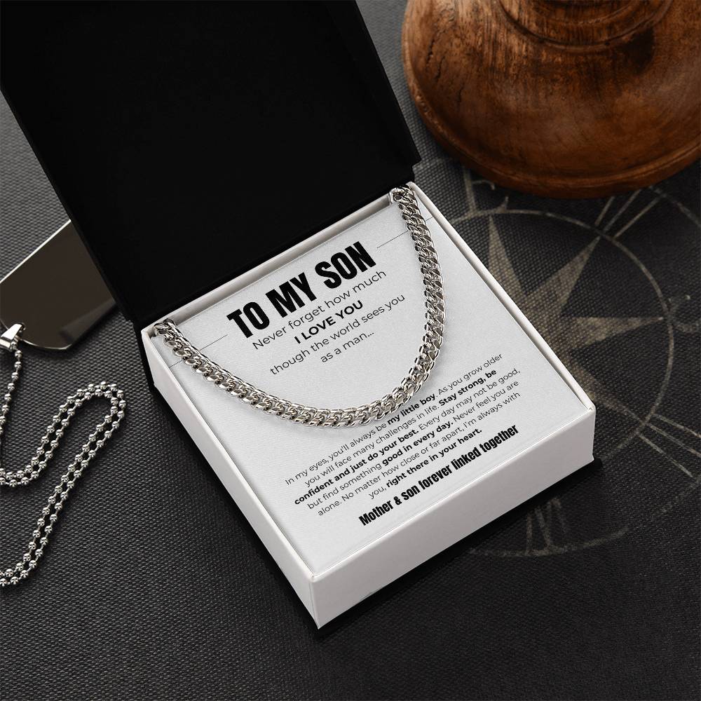 To My Son | Forever Linked Together | Cuban Link Chain