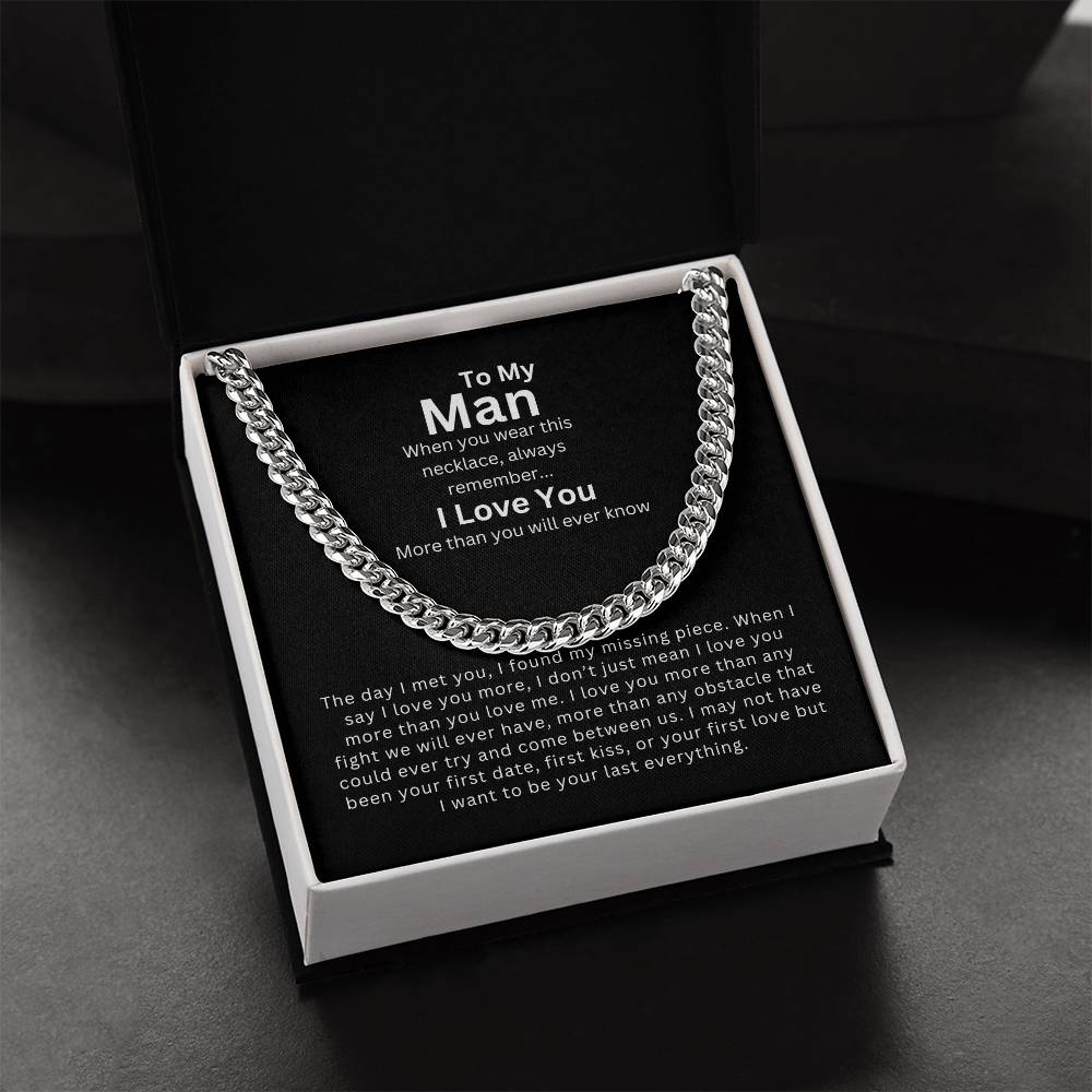 To My Man | My Missing Piece - Cuban Link Chain