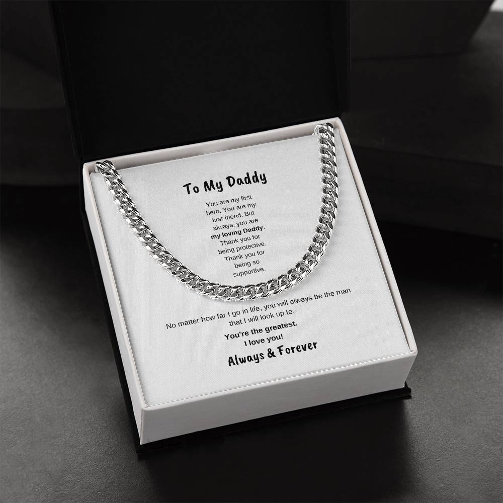 To My Daddy | Cuban Link Necklace