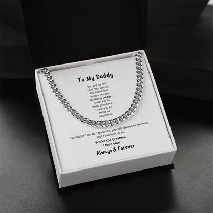 To My Daddy | Cuban Link Necklace