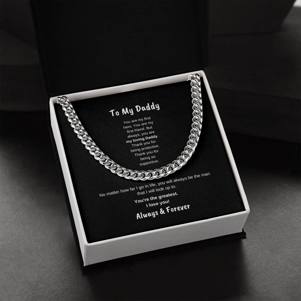 To My Daddy | Cuban Link Necklace