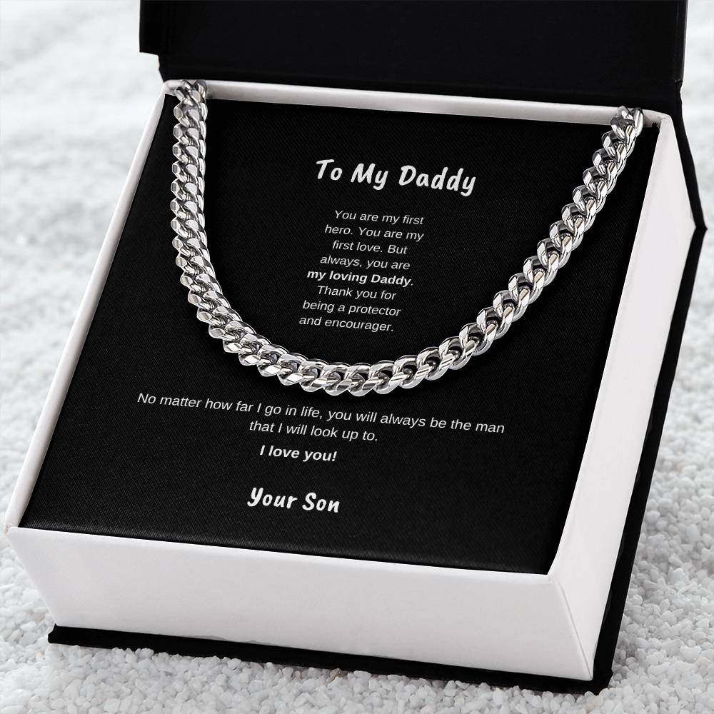 To My Daddy | Cuban Link Necklace