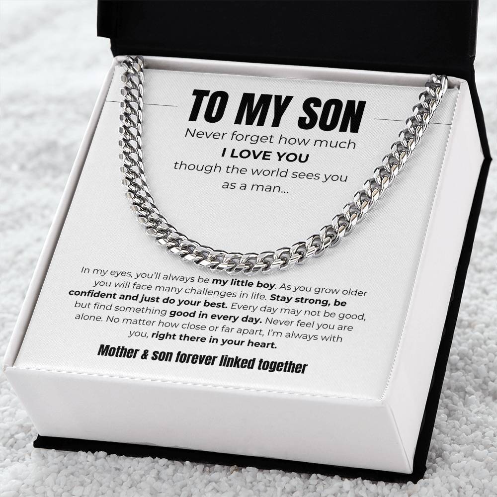 To My Son | Forever Linked Together | Cuban Link Chain