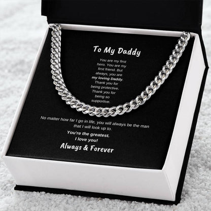To My Daddy | Cuban Link Necklace