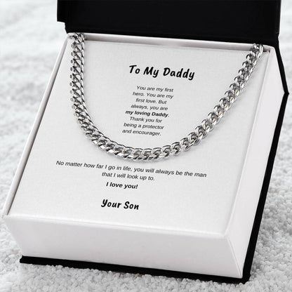 To My Daddy | Cuban Link Necklace
