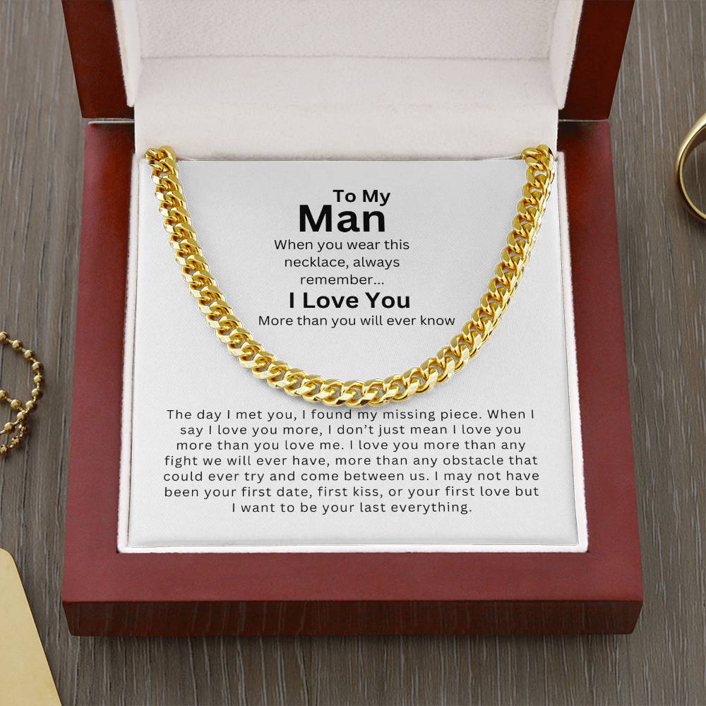 To My Man | My Missing Piece - Cuban Link Chain