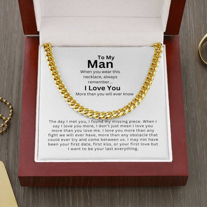 To My Man | My Missing Piece - Cuban Link Chain